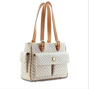 Rioni White and Tan Shoulder Bag